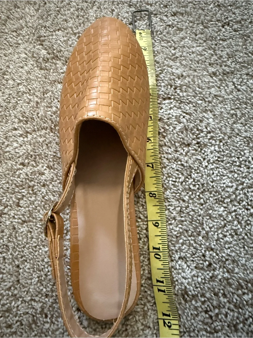 Unk Camel Woven Slingback Flats